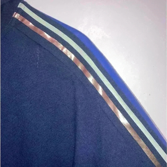 SPLENDID METALLIC STRIPED DOLMAN SLEEVE HOODED JACKET NEW - Picture 6 of 8